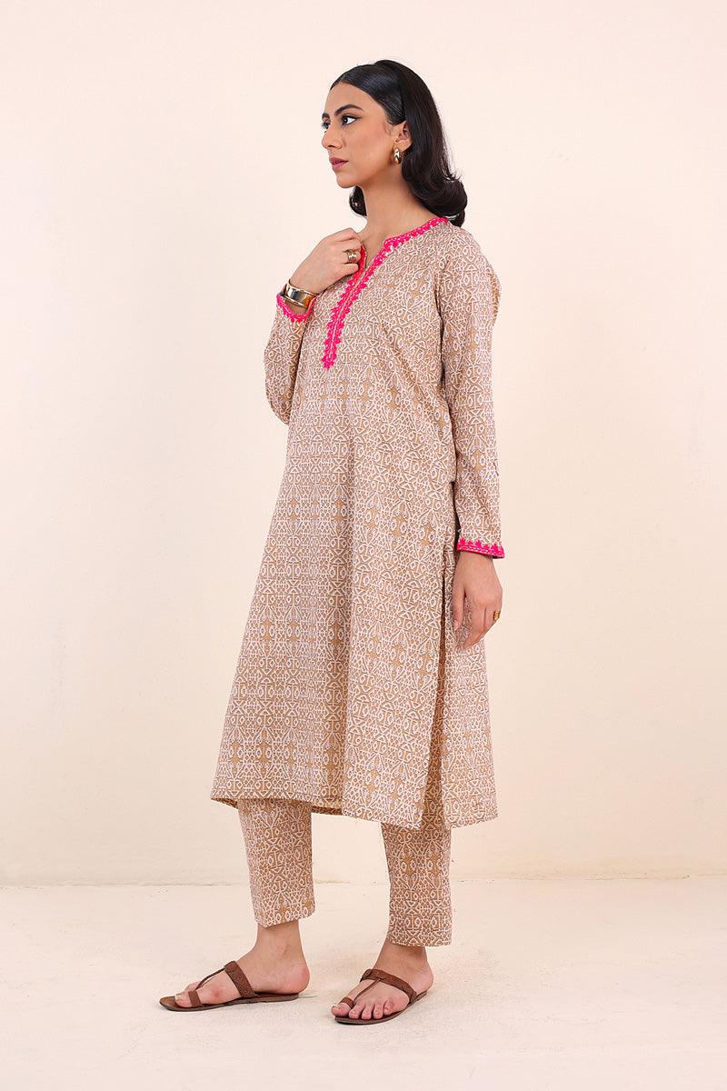 Generation - Jamdani Set - Beige - Lawn - 2 Piece