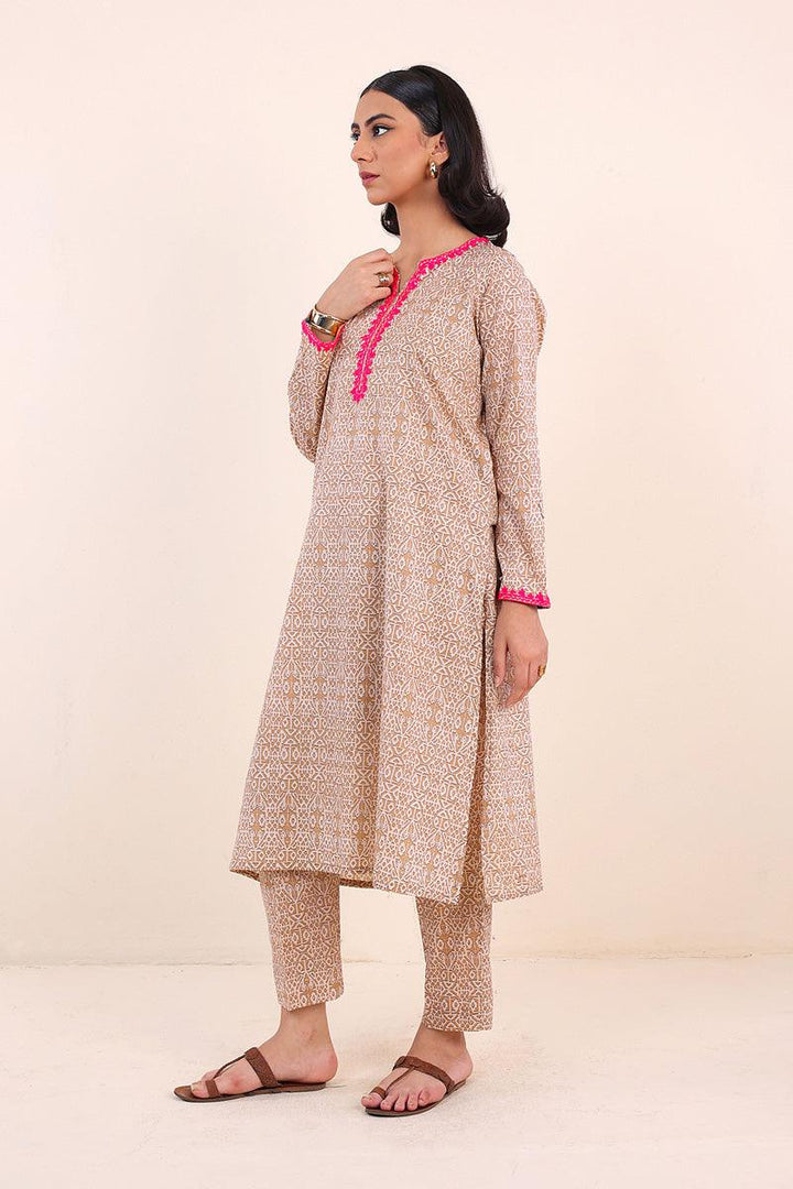 Generation - Jamdani Set - Beige - Lawn - 2 Piece
