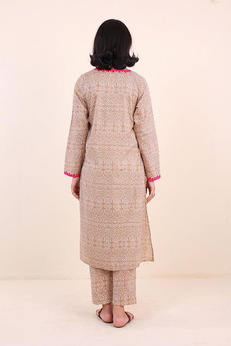 Generation - Jamdani Set - Beige - Lawn - 2 Piece