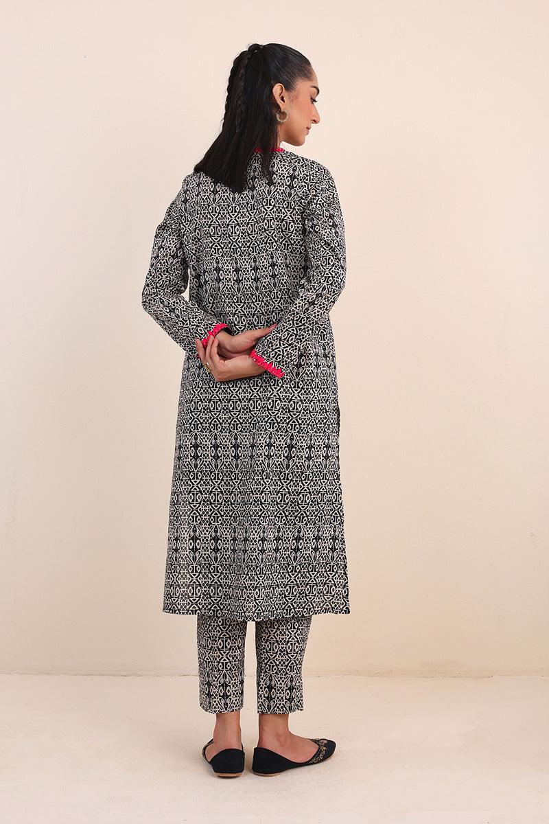 Generation - Jamdani Set - Black - Lawn - 2 Piece