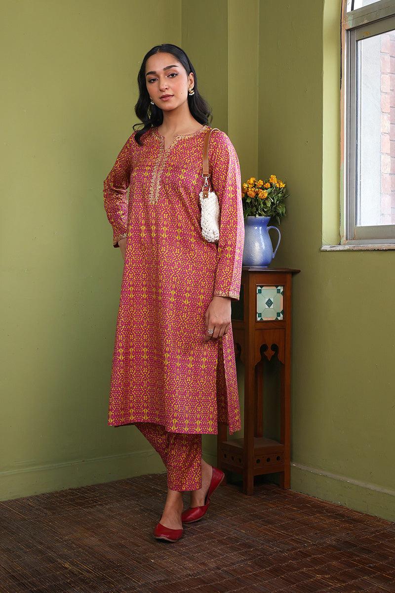 Generation - Jamdani 2-Piece Suit - Yellow - Lawn