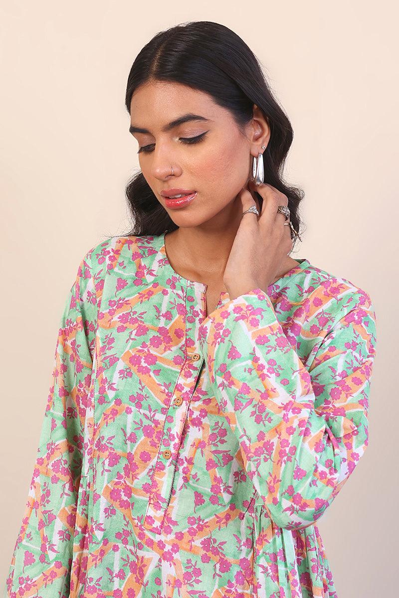 Generation - Floret Dress - Blue - Lawn - 1 Piece