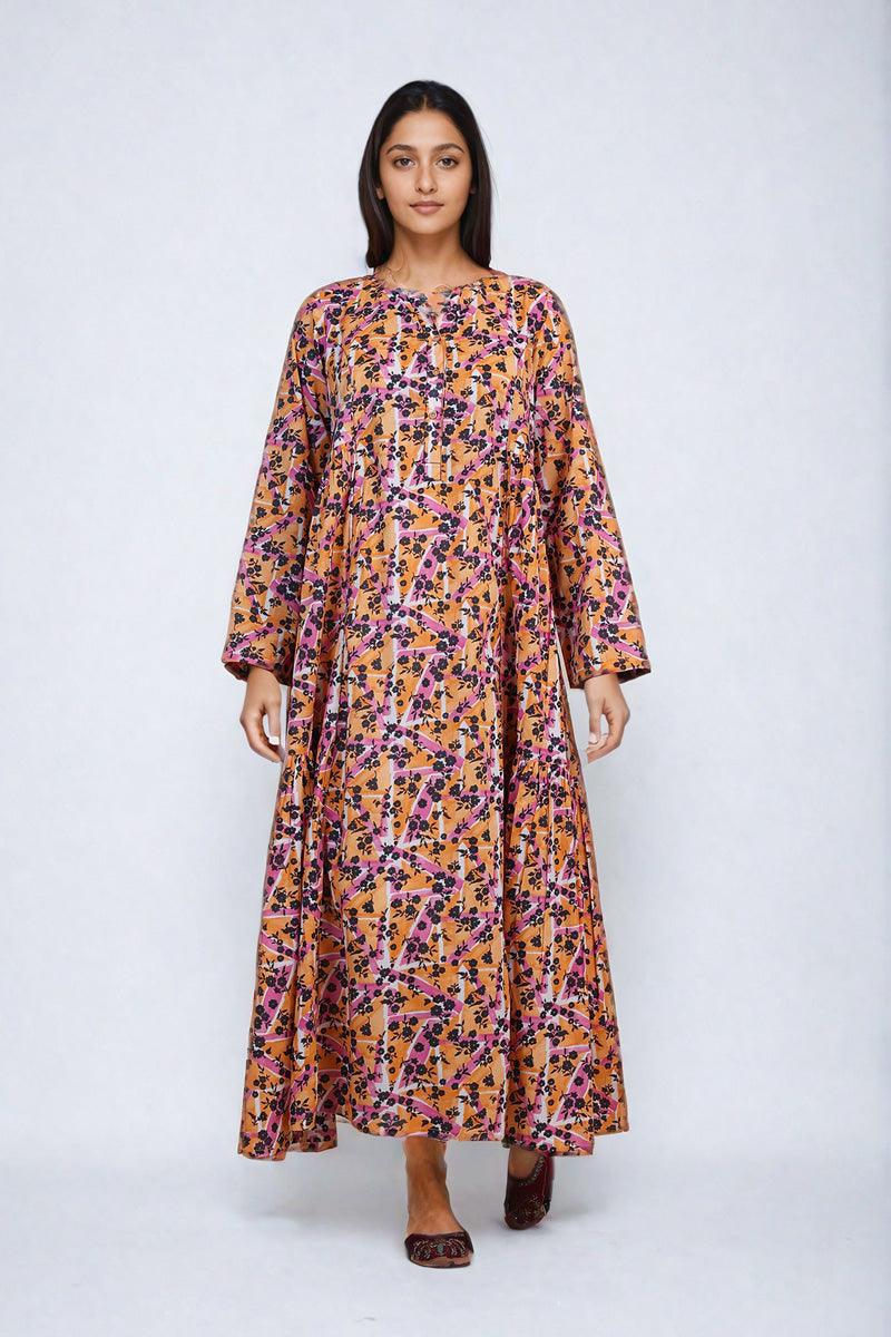 Generation - Floret Dress - Orange - Lawn - 1 Piece
