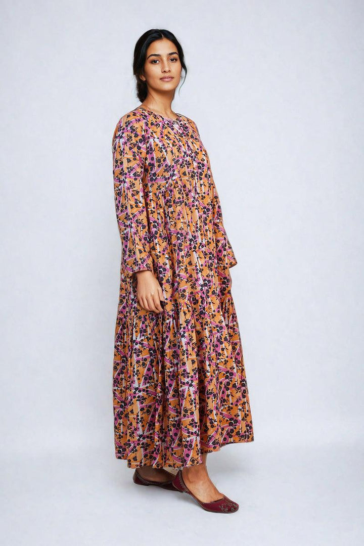 Generation - Floret Dress - Orange - Lawn - 1 Piece