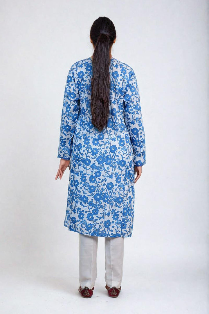 Generation - Floret Kurta - Blue - Lawn - 1 Piece