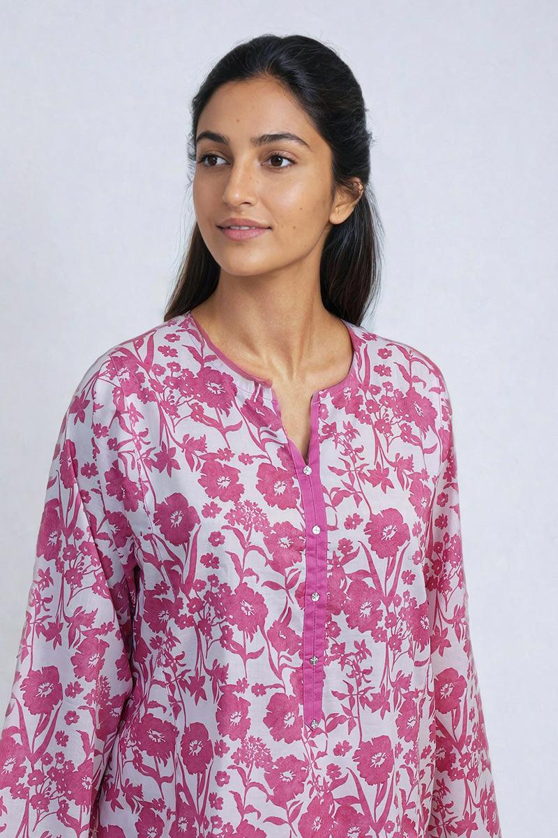 Generation - Floret Kurta - Pink - Lawn - 1 Piece