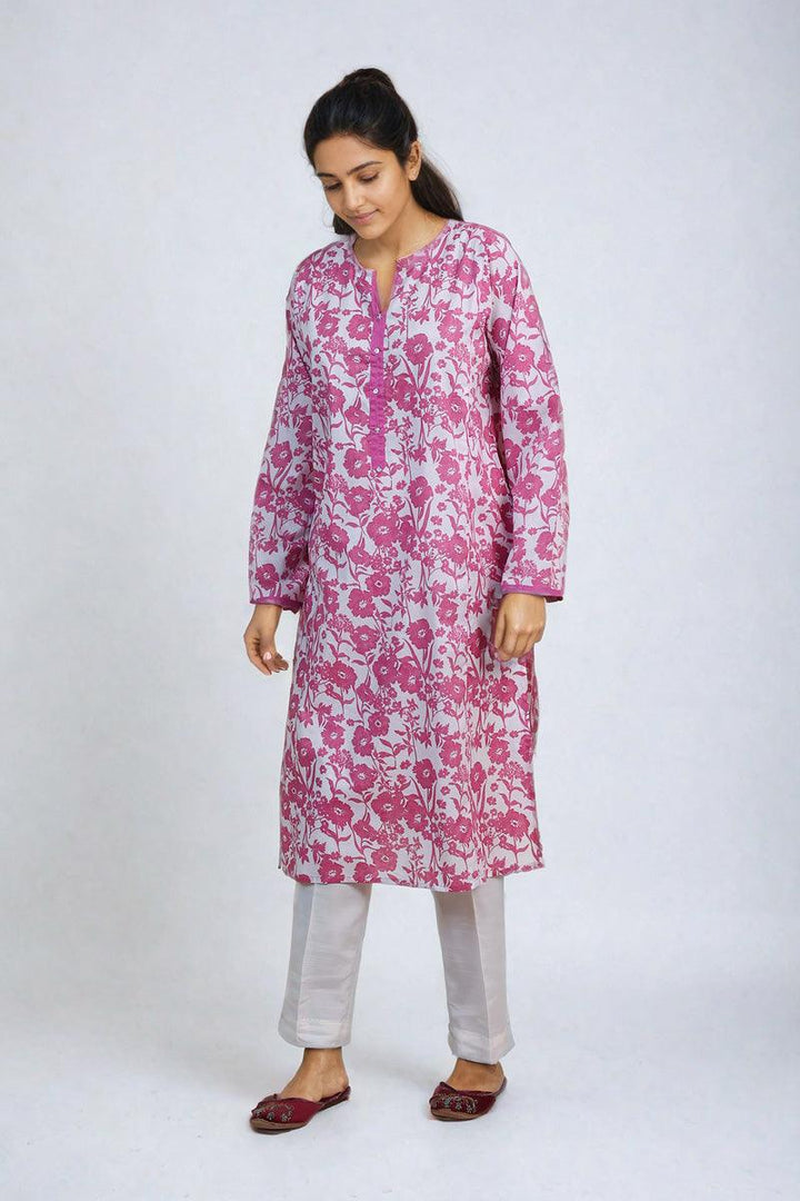 Generation - Floret Kurta - Pink - Lawn - 1 Piece