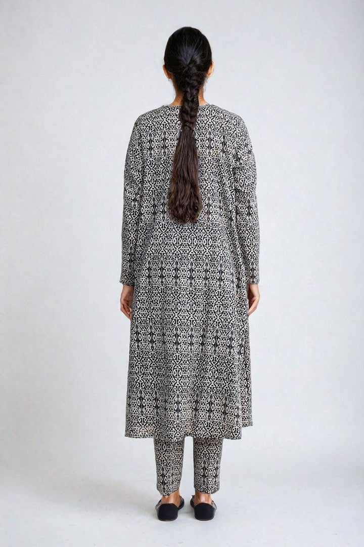 Generation - Jamdani Printed Set - Black - Lawn - 2 Piece