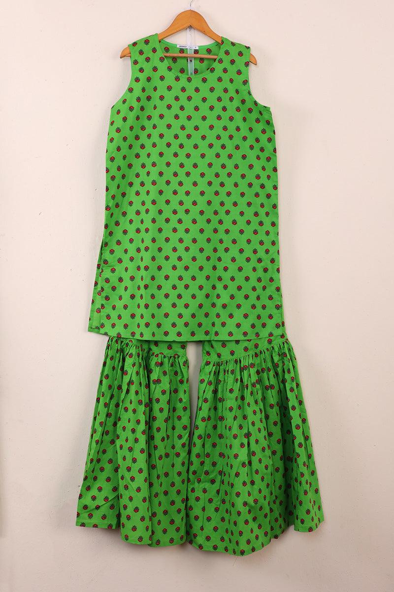 Generation - Afghani Sleeveless Set - Green - Lawn - 2 Piece