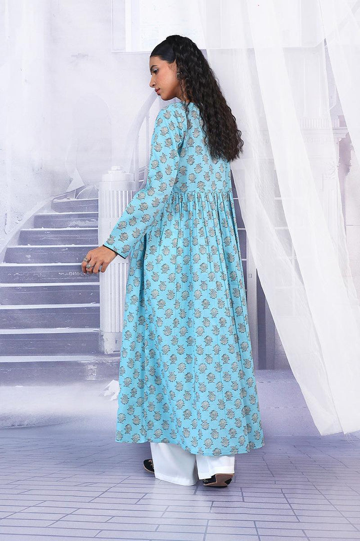 Generation - Sarasa Flared Dress - Sky Blue - Lawn - 1 Piece