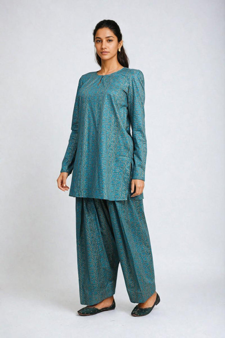 Generation - Muqaish 2-Piece Suit - Ferozi - Lawn
