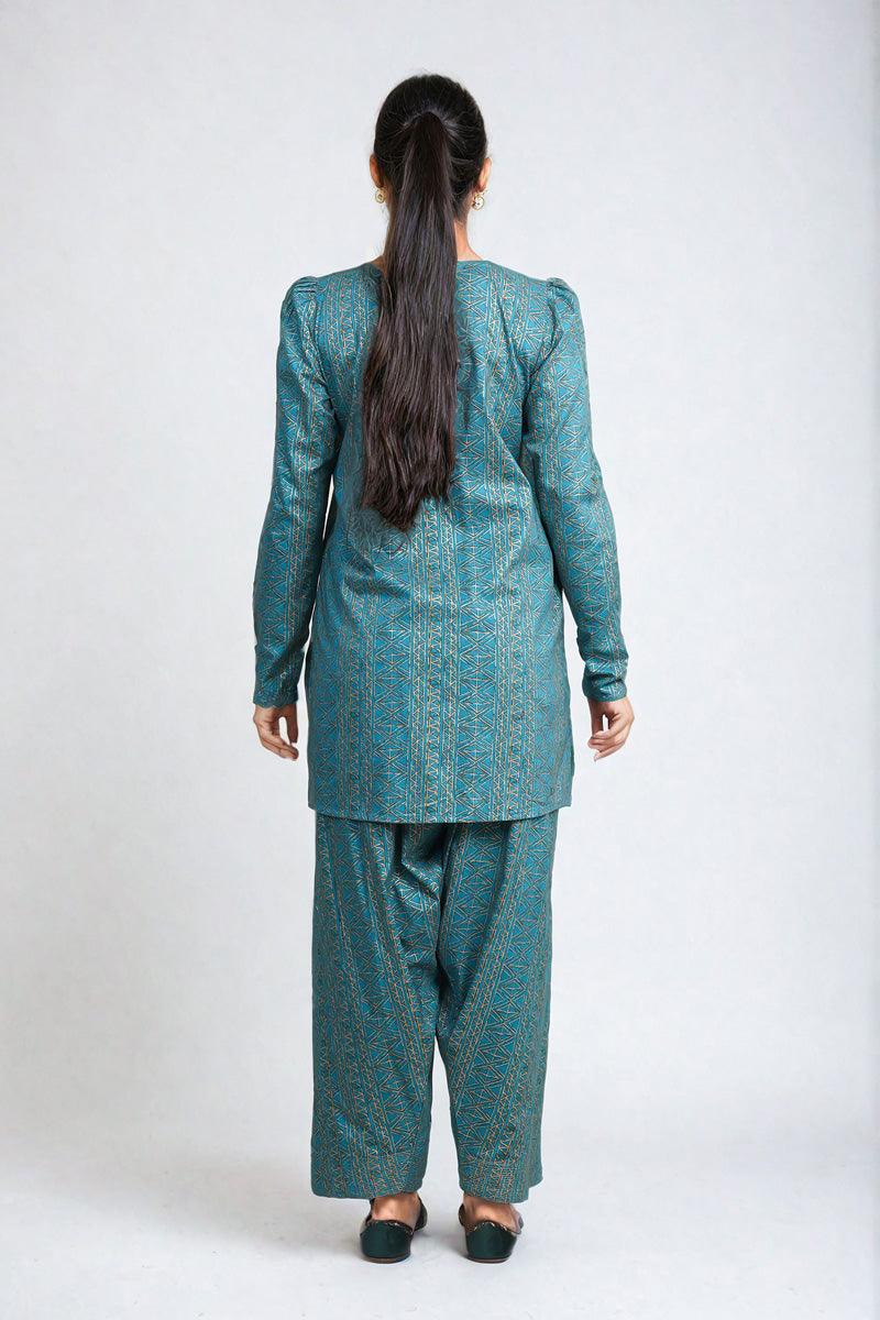 Generation - Muqaish 2-Piece Suit - Ferozi - Lawn
