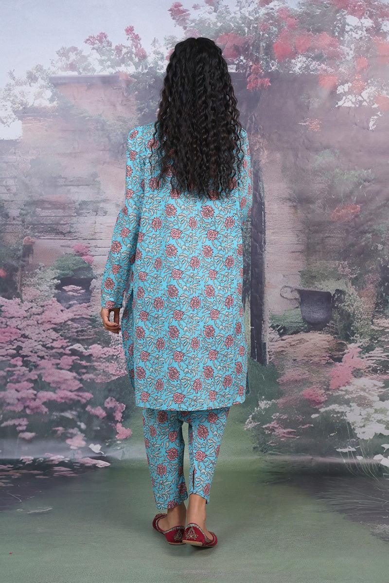 Generation - Sarasa Co-ord Set - Sky Blue - Lawn - 2 Piece