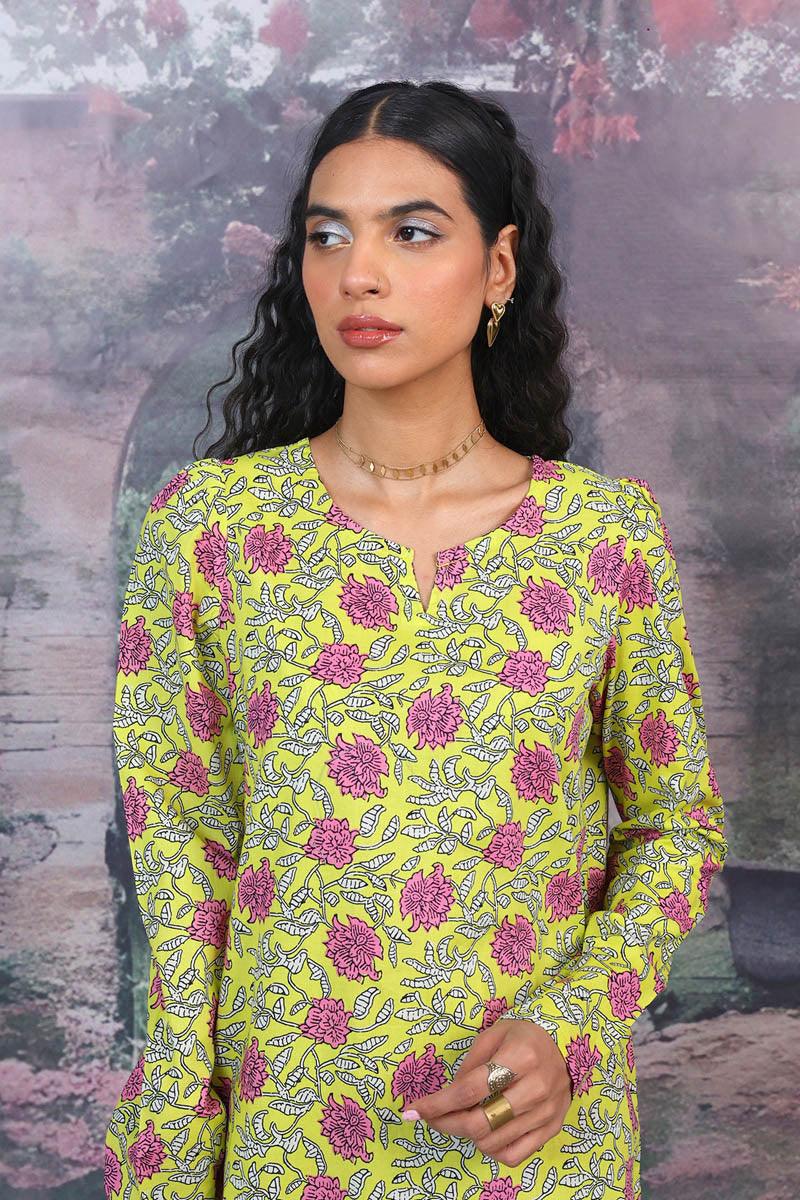 Generation - Sarasa Co-ord Set - Yellow - Lawn - 2 Piece