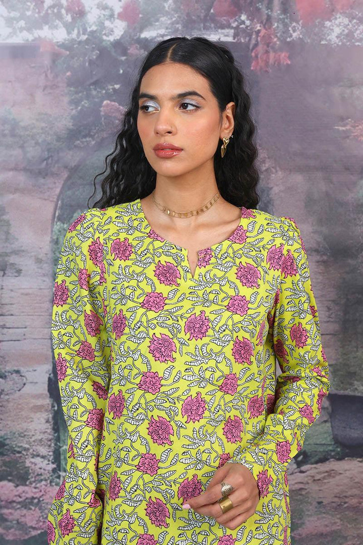 Generation - Sarasa Co-ord Set - Yellow - Lawn - 2 Piece