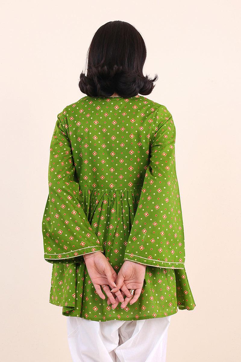 Generartion - Polki Top - 1 Piece - Green - Lawn