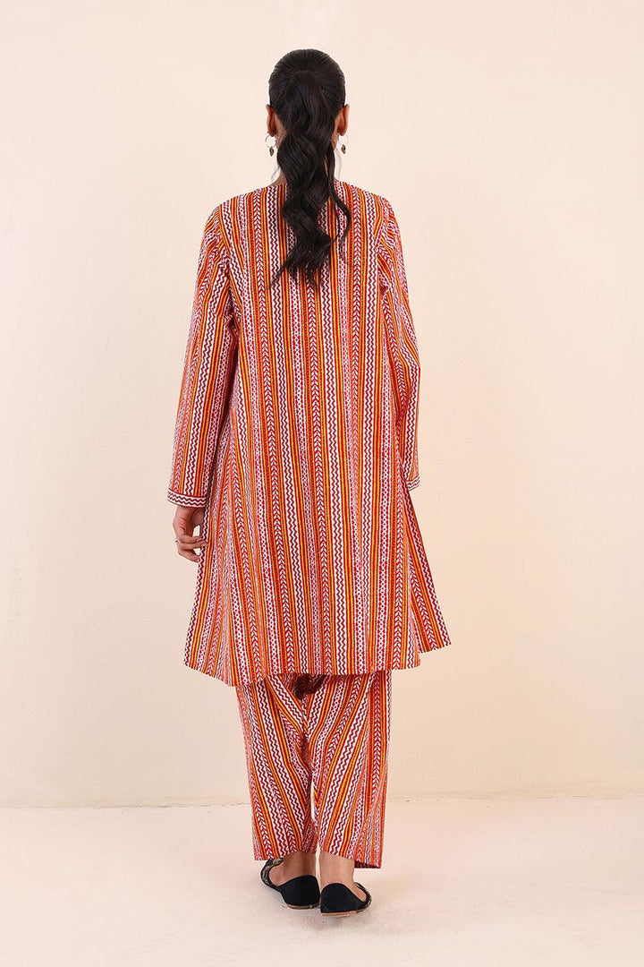 Generation - Barfi Printed Suit - Cotton - Red - 2 Piece