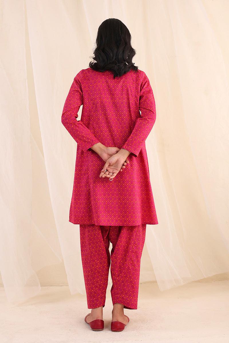 Generartion - Phulkari Set - 2 Piece - Orange - Lawn