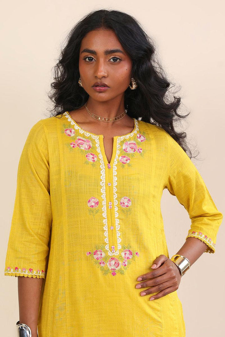 Generation - Sunehri Phool 2-Piece Suit - Yellow - Lawn