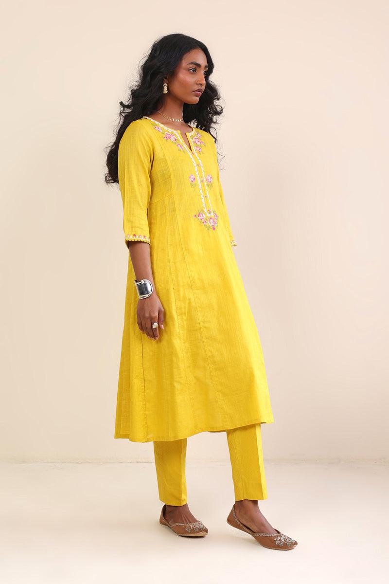 Generation - Sunehri Phool 2-Piece Suit - Yellow - Lawn