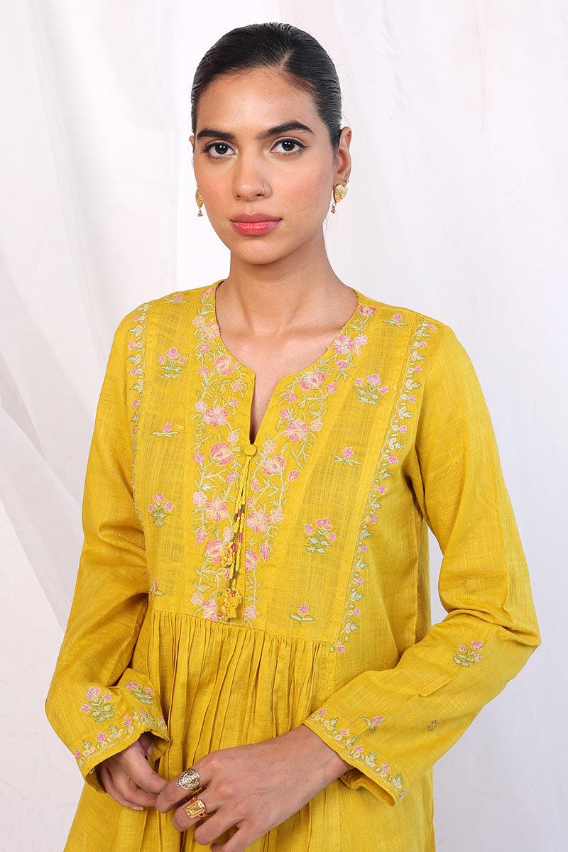 Generation - 2- Piece Sunehri Phool Peplum - Red - Lawn
