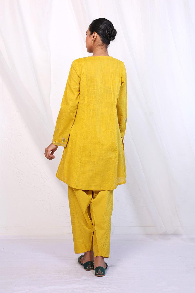 Generation - 2- Piece Sunehri Phool Peplum - Red - Lawn