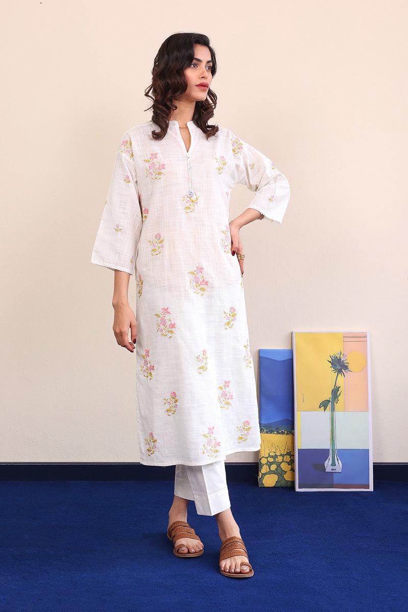 Generation - Sunehri Phool 2-Piece Suit - Off White - Lawn