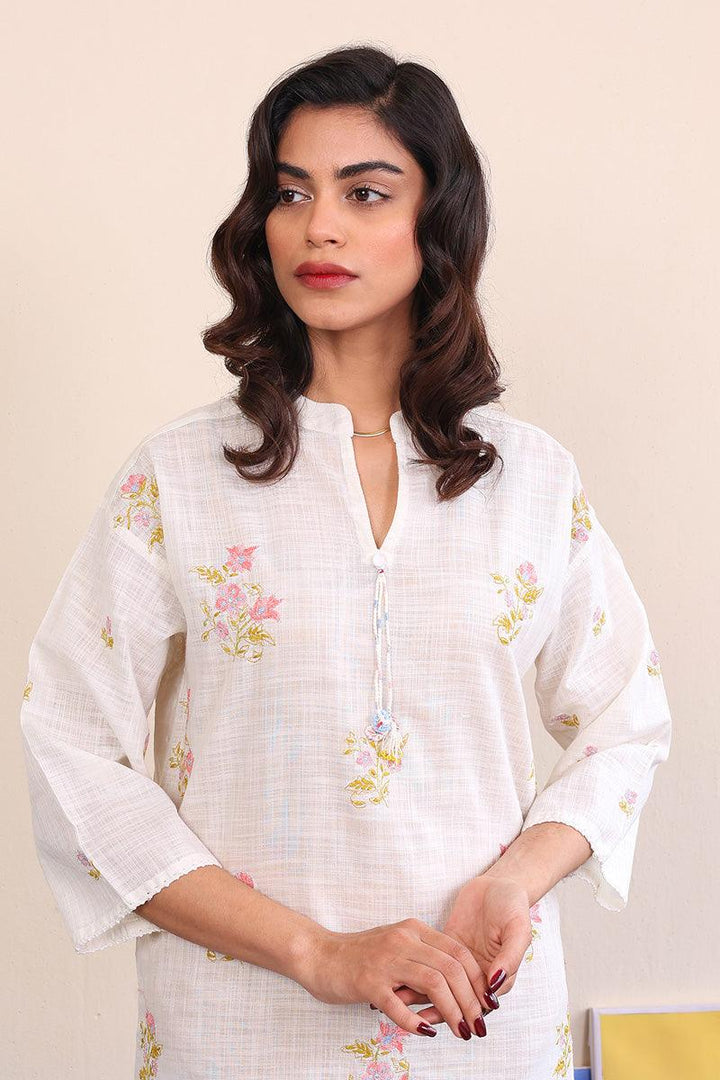 Generation - Sunehri Phool 2-Piece Suit - Off White - Lawn