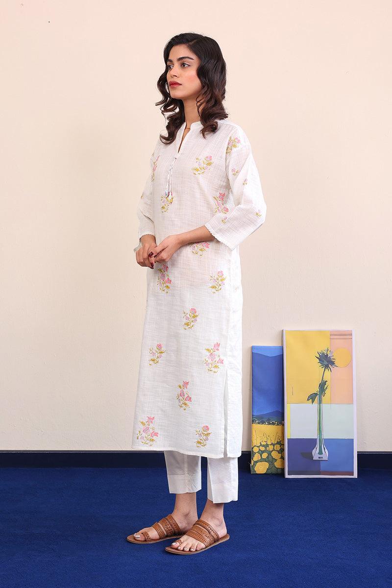 Generation - Sunehri Phool 2-Piece Suit - Off White - Lawn