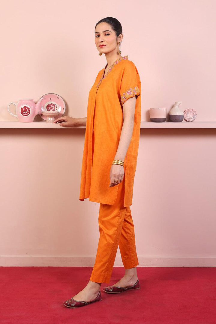 Generation - Sunehri Phool Set - Orange - Lawn - 2 Piece