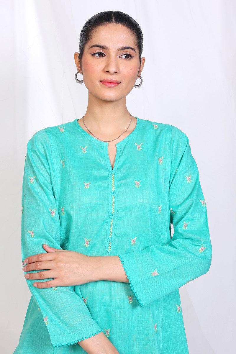 Generation - Sunehri Phool Embroidered 2-Piece - Green - Lawn