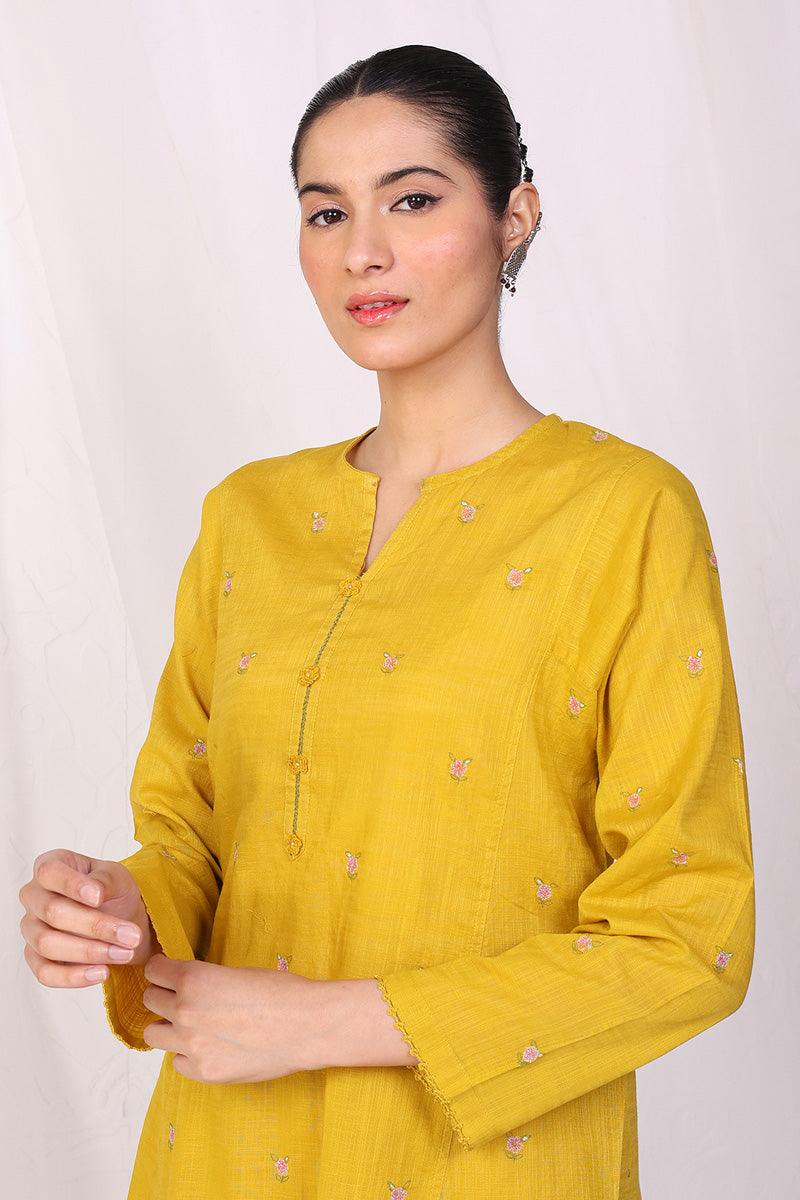 Generation - Sunehri Phool Embroidered 2-Piece - Mustard - Lawn