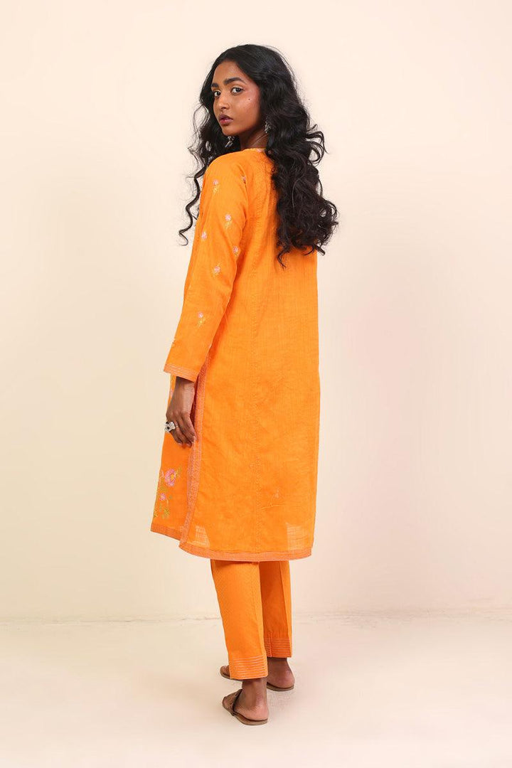 Generation - Sunehri Phool Embroidered 2-Piece - Orange - Lawn