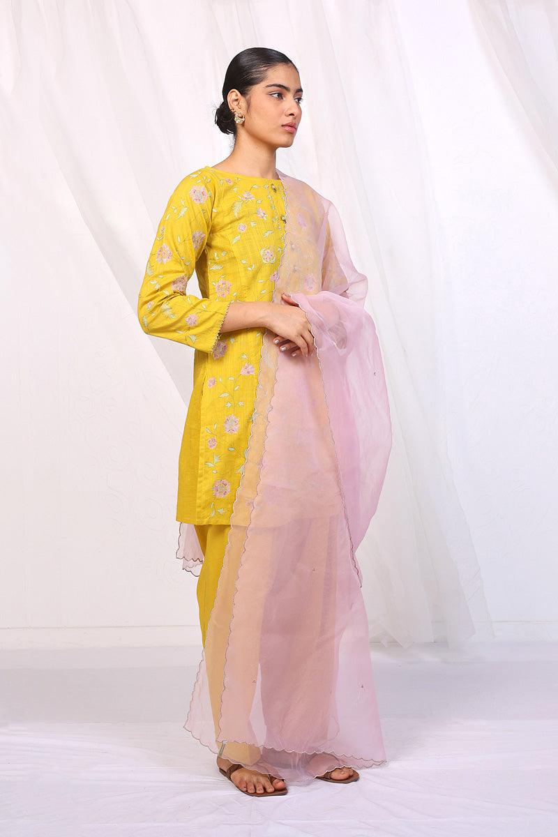 Generation - Sunehri Phool Suit - Red - Lawn - 3 Piece