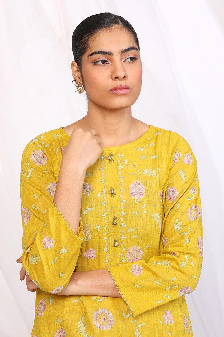 Generation - Sunehri Phool Suit - Red - Lawn - 3 Piece