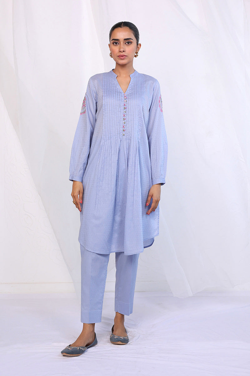 Generation - Phoolmati Embroidered 2-Piece Set - Sky Blue - Lawn