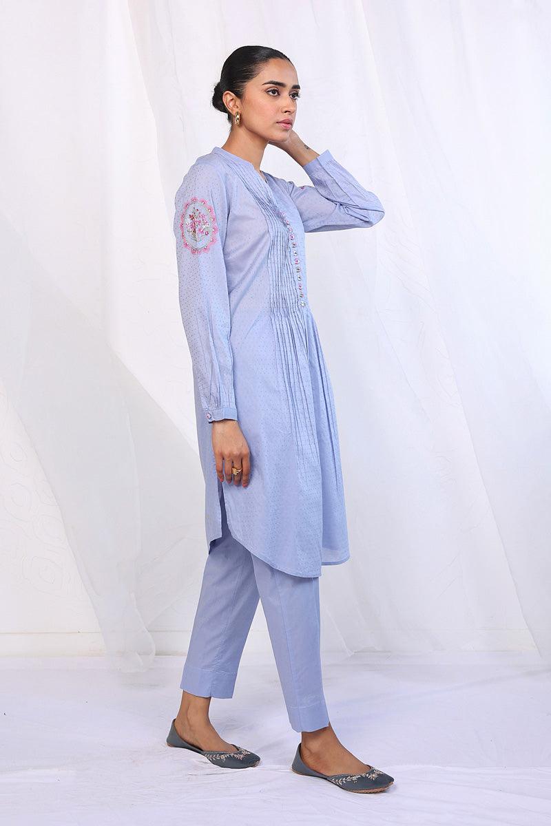 Generation - Phoolmati Embroidered 2-Piece Set - Sky Blue - Lawn