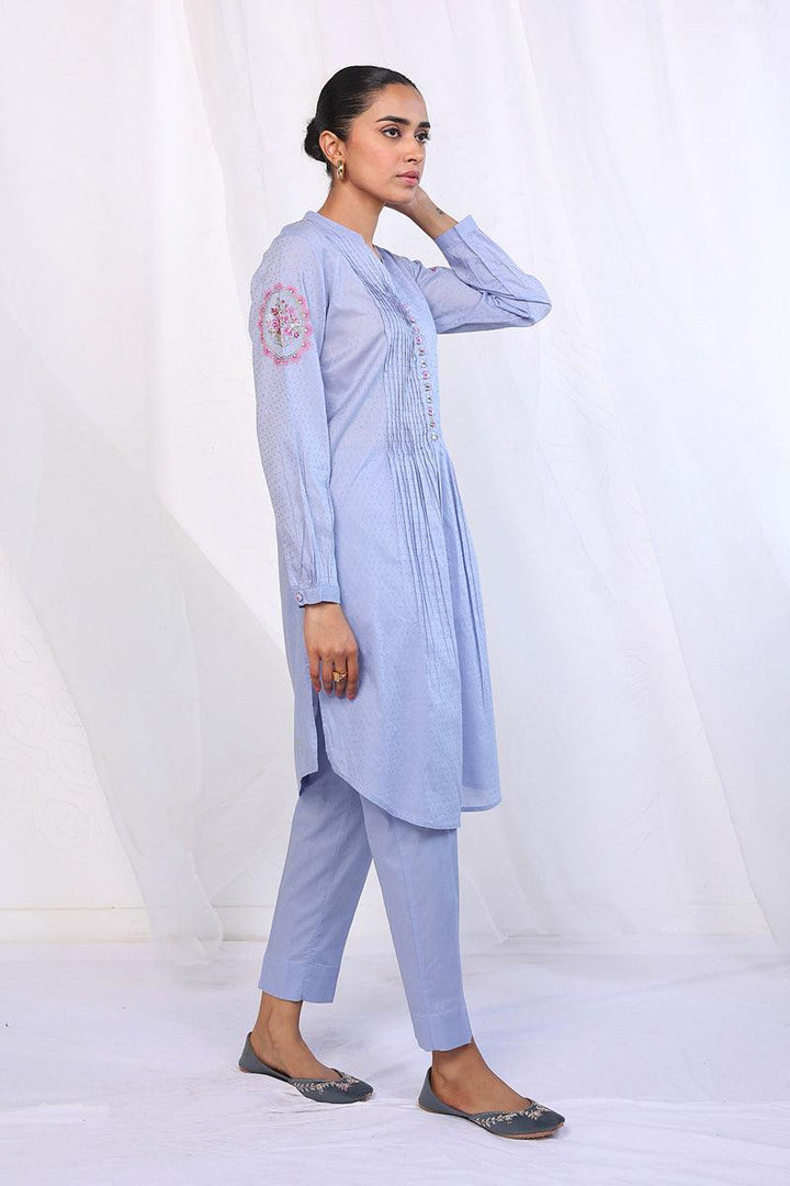 Generation - Phoolmati Embroidered 2-Piece Set - Sky Blue - Lawn
