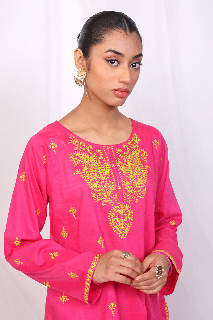 Generation - Rangeen Embroidered Set - Pink - Lawn - 2 Piece