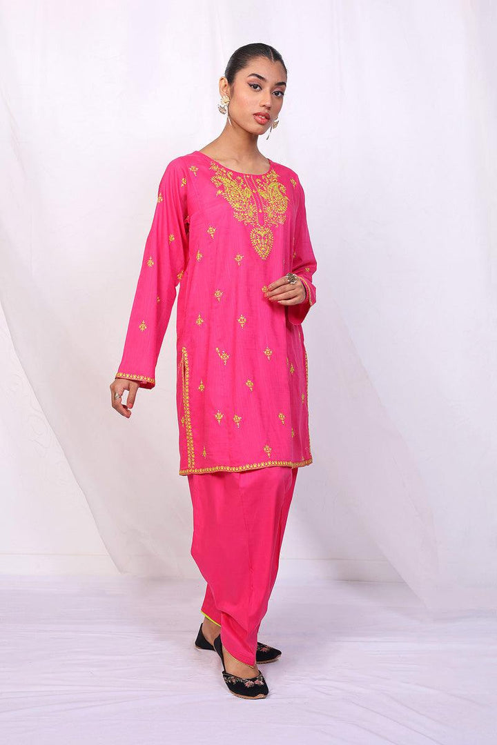 Generation - Rangeen Embroidered Set - Pink - Lawn - 2 Piece