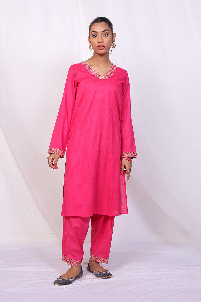 Generation - 2 Piece Rangeen Set - Pink - Lawn