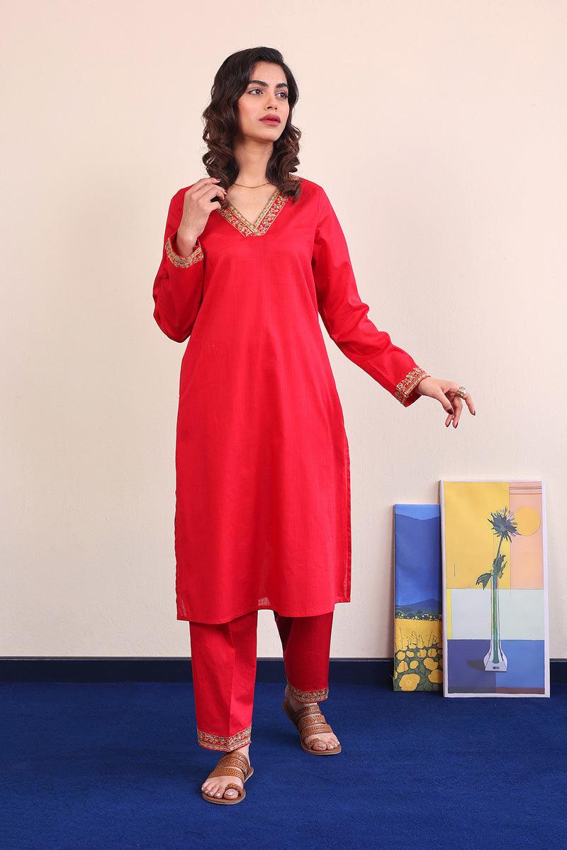 Generation - 2 Piece Rangeen Set - Red - Lawn