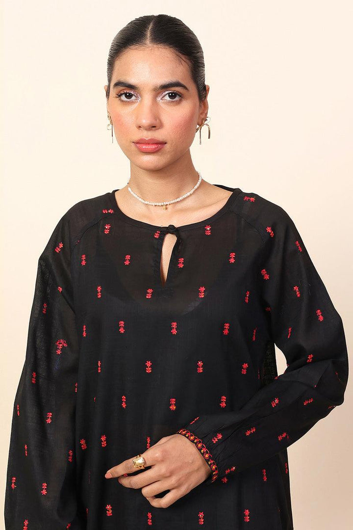 Generation - Rangeen Embroidered Set - Black - Lawn - 2 Piece