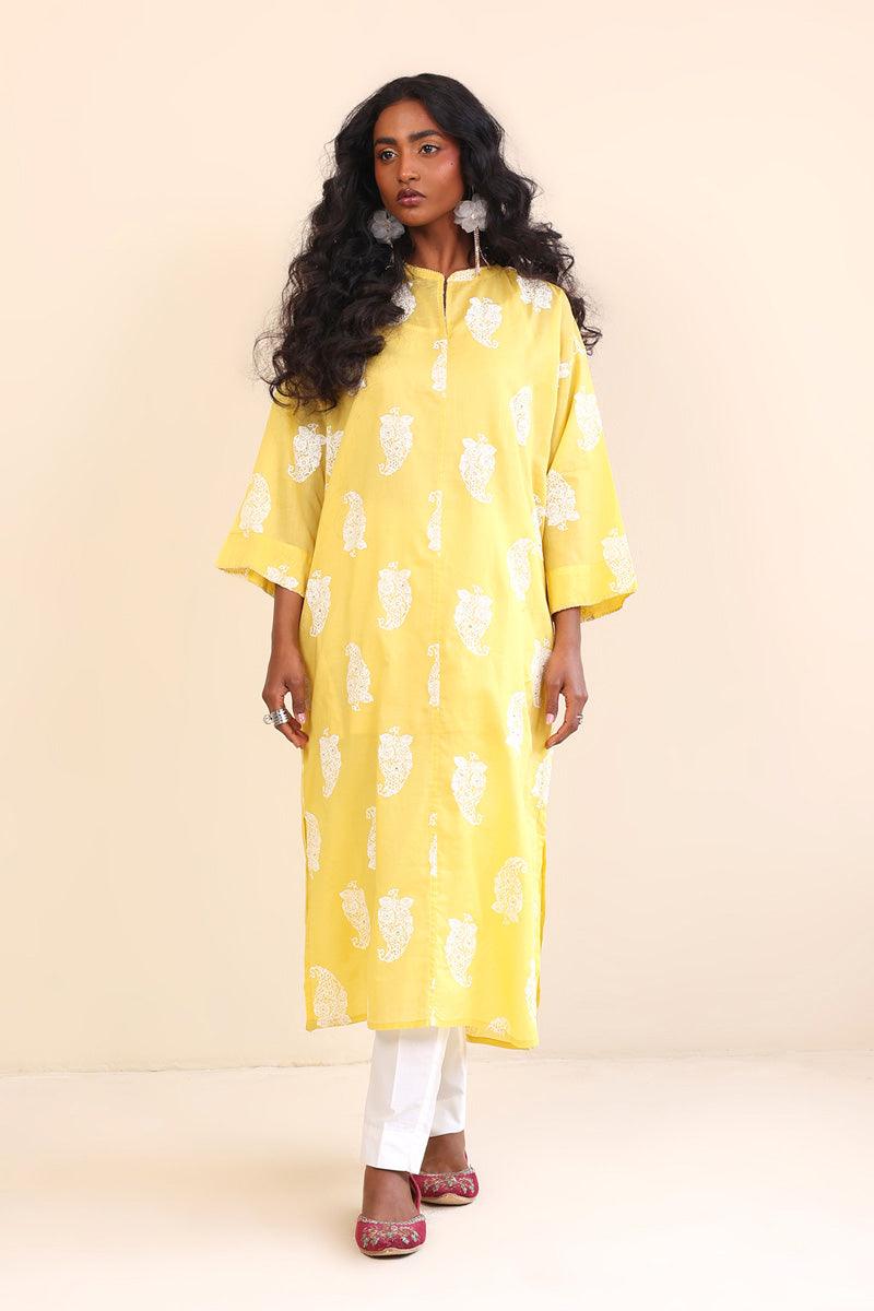 Generation - Samarkand Kurti - Red - Lawn - 1 Piece