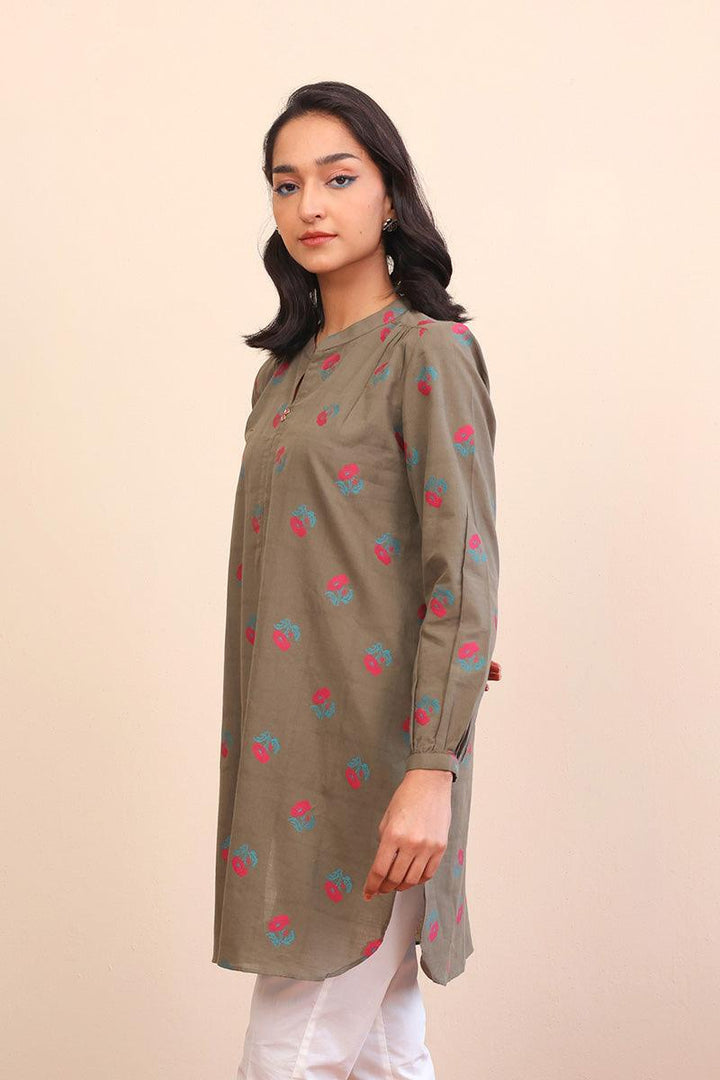 Generation - Nordic Nights Kurti - Olive Green - Jacquard - 1 Piece