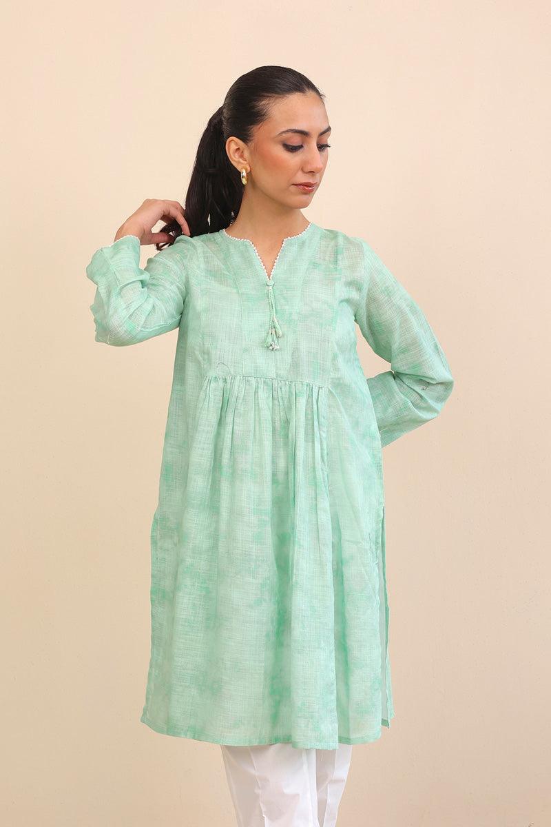 Generation - Balochi Craft Frock - Green - Lawn - 1 Piece