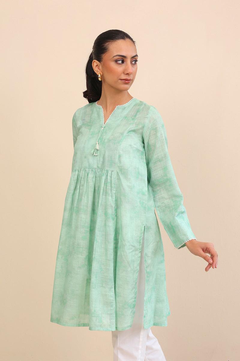 Generation - Balochi Craft Frock - Green - Lawn - 1 Piece