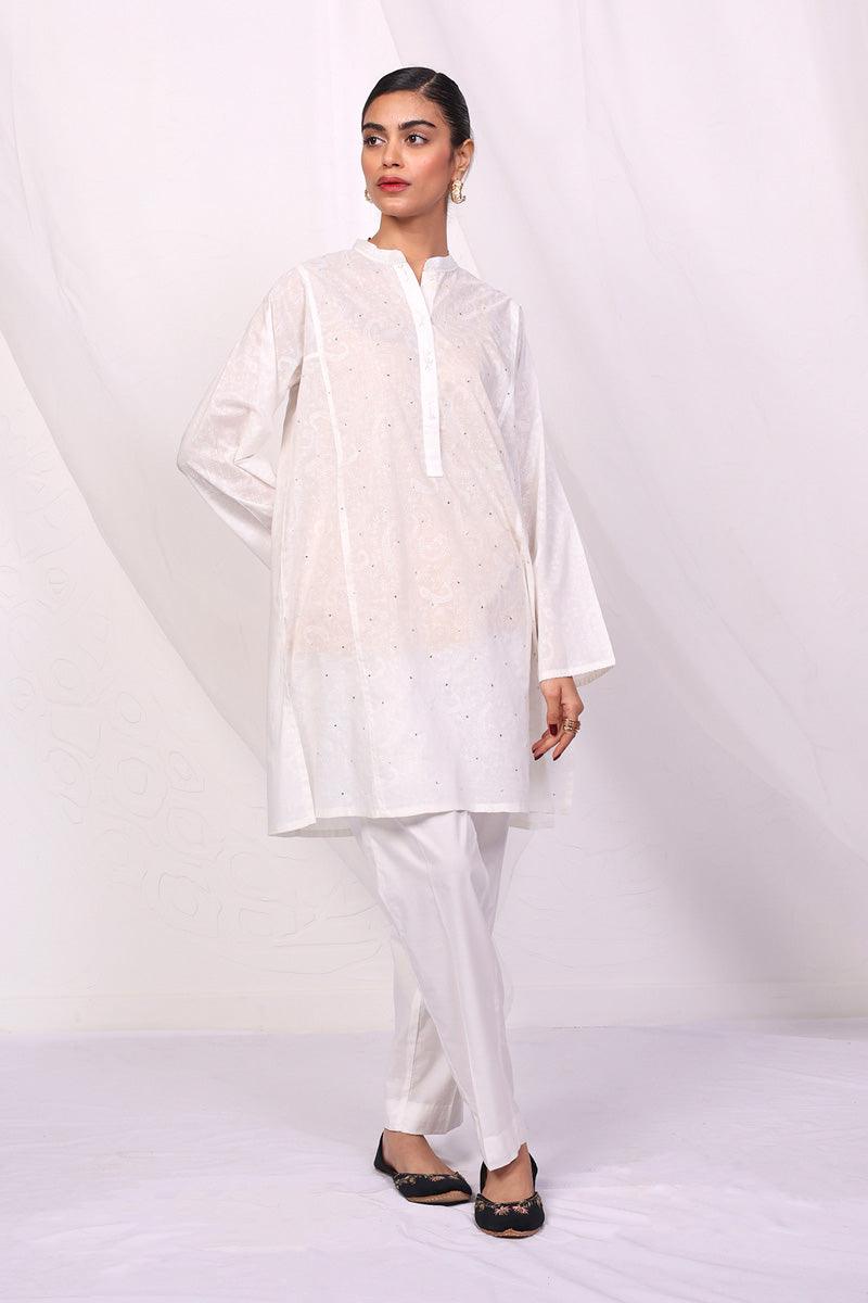 Generation - Samarkand Kurta - Off White - Lawn - 1 Piece