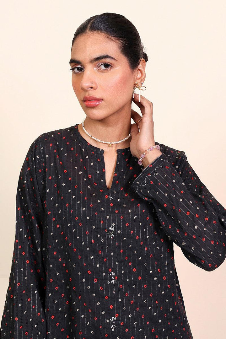Generation - Chandarkani Printed Set - Black - Lawn - 2 Piece