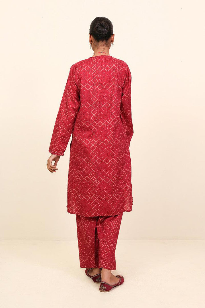 Generation - Chandarkani Printed Set - Red - Lawn - 2 Piece